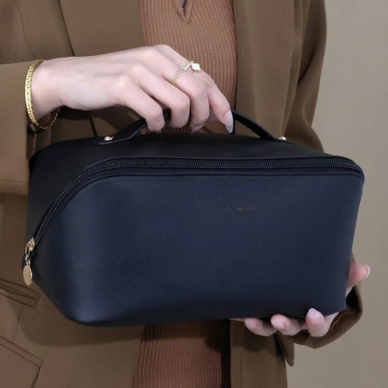 Large Capacity PU Pillow Tote Makeup Bag For Woman Travel Cosmetics