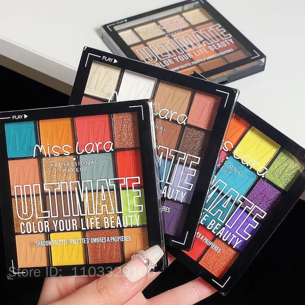 Rainbow 16 Colors Eye Shadow Summer Palette Long Lasting Waterproof Pearlescent Matte Shimmer Eyeshadow Women Beauty Eye Makeup