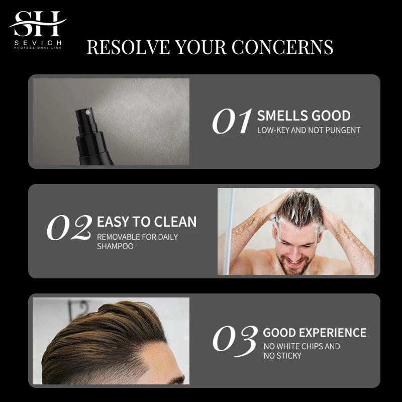 100ml Hair Fiber Hold Spray Dry Shampoo Long-Lasting Volume Texture Lock Spray for Men Women Keratin Hair Building Styling Tool