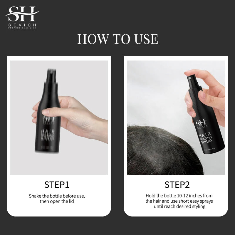 100ml Hair Fiber Hold Spray Dry Shampoo Long-Lasting Volume Texture Lock Spray for Men Women Keratin Hair Building Styling Tool