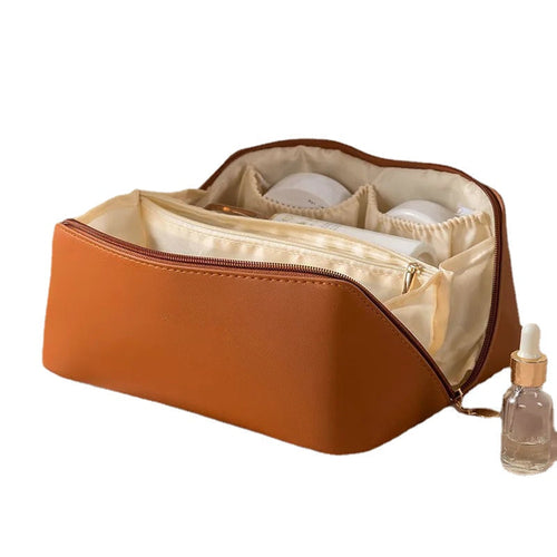 Large Capacity PU Pillow Tote Makeup Bag For Woman Travel Cosmetics
