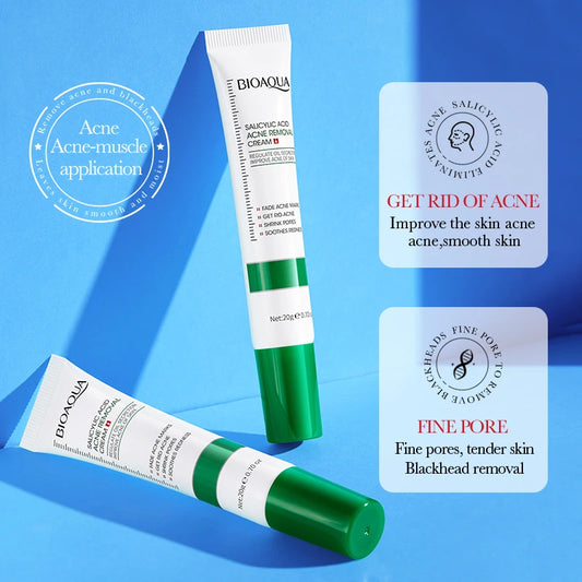 1/2PCS BIOAOUA Acid Acne Removing Cream Making The Skin Even And Smooth Dredging And Clearing Pores Removing Dead Skin