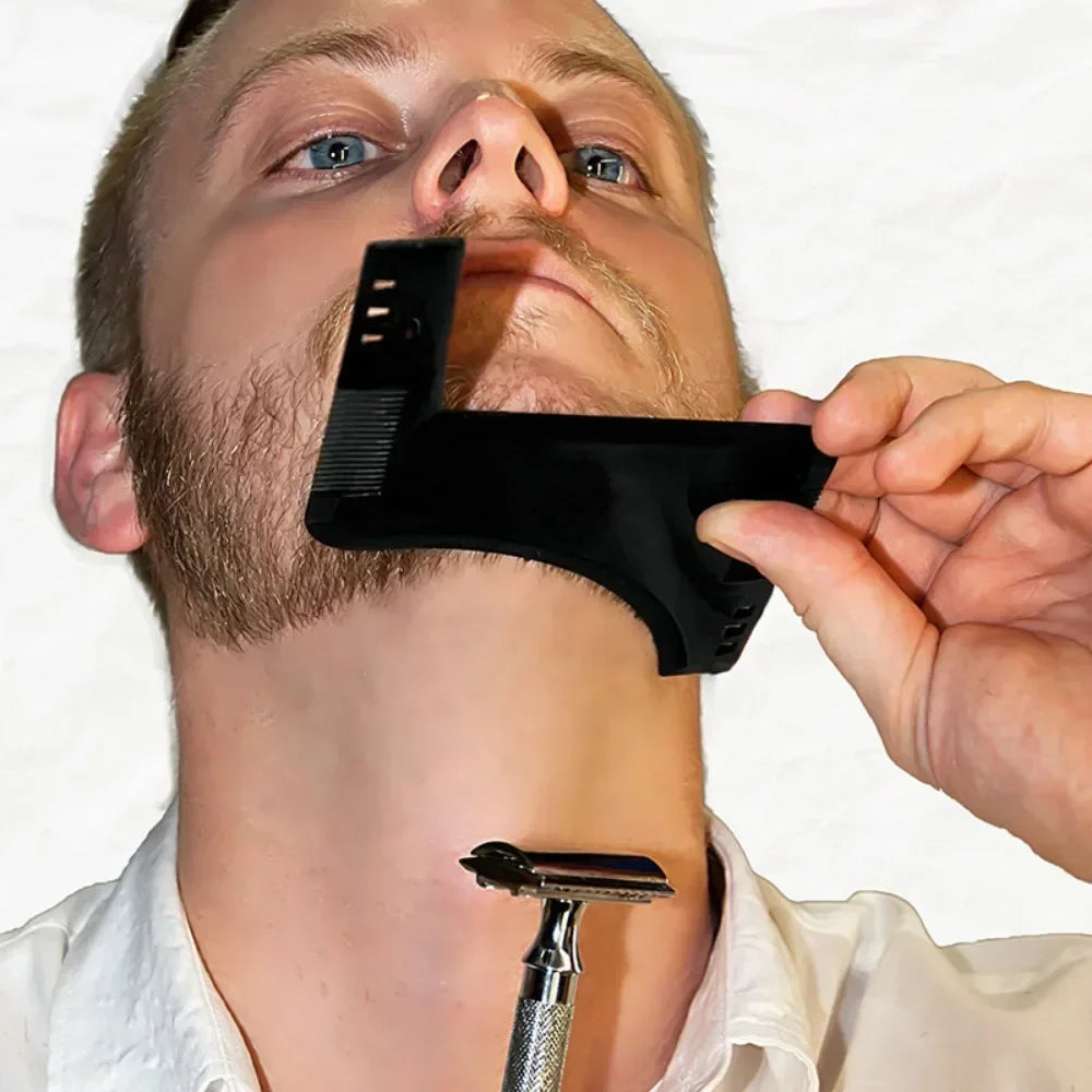 Men Beard Styling Template Stencil Beard Comb for Men Lightweight and Flexible Beard Shaping Tool 1PC Cepillo Para Cabello