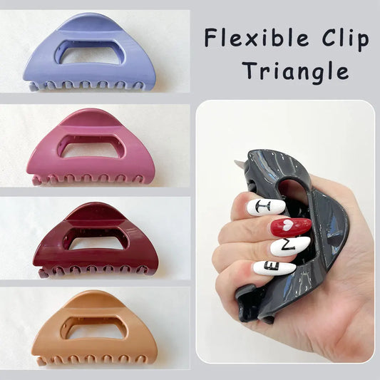 Korean Girls Silicone Rubber Hair Claws Hair Clips Headwear Large Size Hairpin Crab Barrette Fashion Ornament Hair Accessories